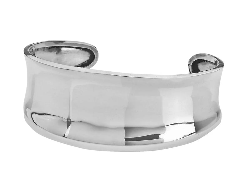 Sterling Silver Polished Cuff Bangle