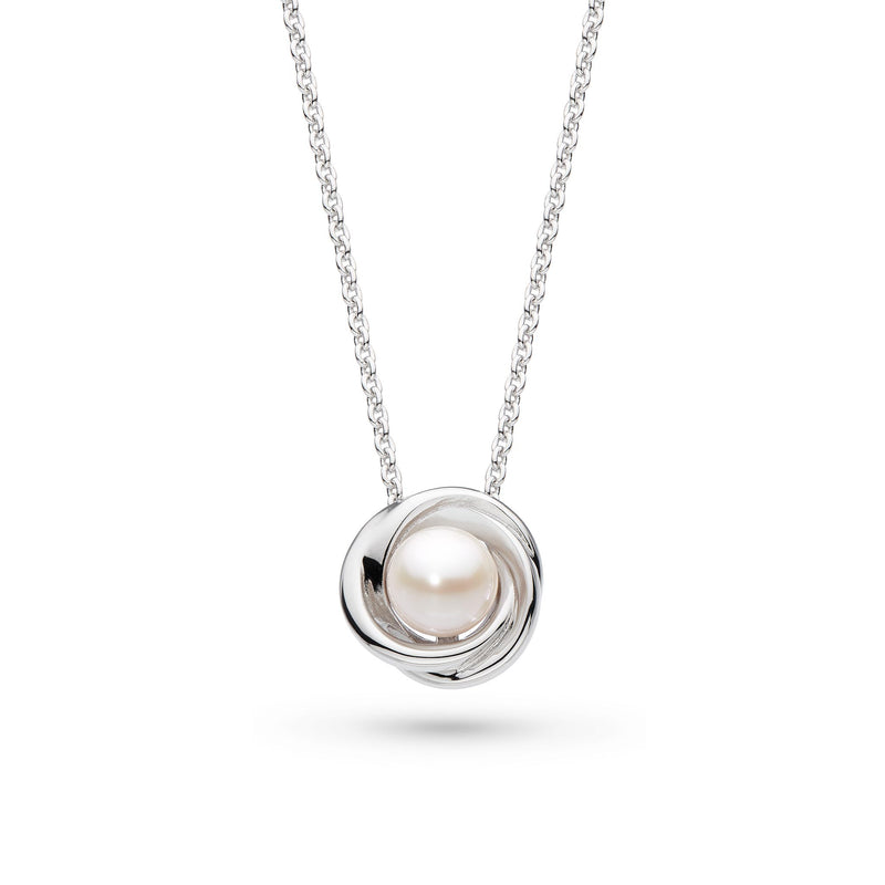 Bevel Trilogy Pearl Necklace