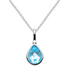 Silver Blue Topaz Pendant and Chain